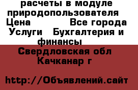 расчеты в модуле природопользователя › Цена ­ 3 000 - Все города Услуги » Бухгалтерия и финансы   . Свердловская обл.,Качканар г.